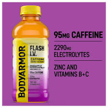 Bodyarmor Flash IV Zero Sugar Caffeine Pineapple Passionfruit (20 oz)